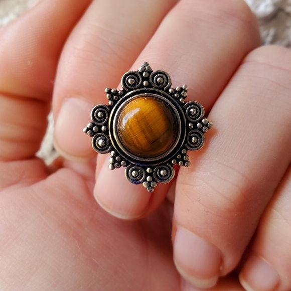 New Tiger Eye 925 Silver Ring. - Picture 1 of 16
